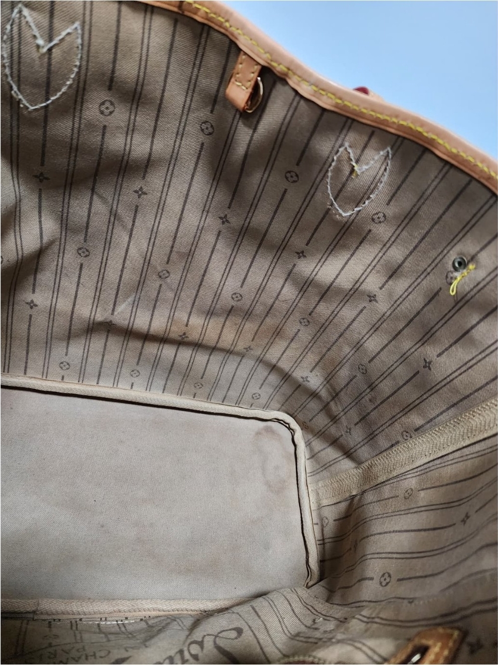 Louis Vuitton Monogram Canvas Tote with Natural Trim - Picture 13 of 15